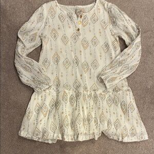Peek Cream and Gold Patterned Blouse